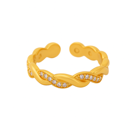 Halo | CZ Braided Ring