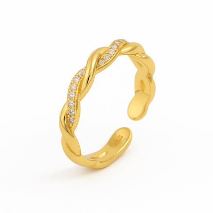 Halo | CZ Braided Ring