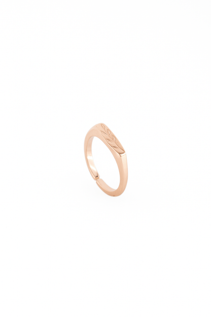 Trellis | Leaf Engraved Ring