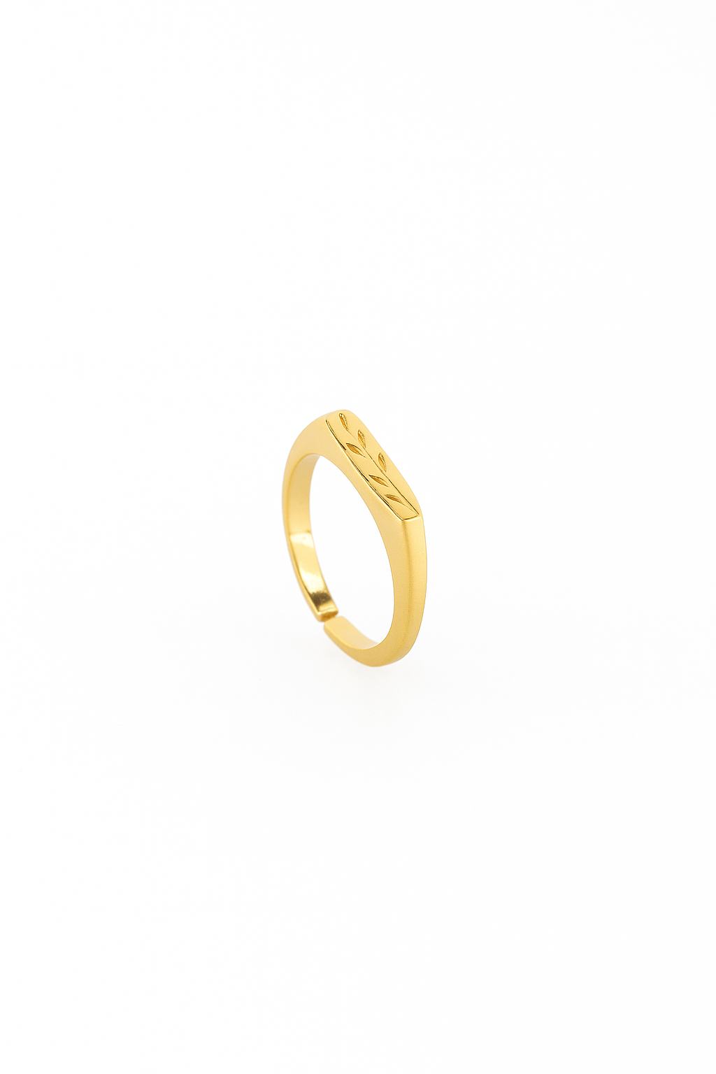 Trellis | Leaf Engraved Ring